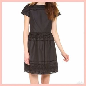 Madewell Embroidered Black Mini Dress